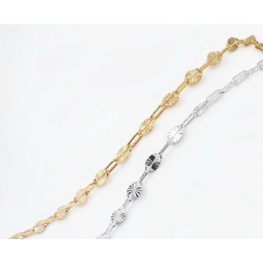 14k Gold Filled Dainty Sunburst Sequin Chain Minimalist Necklace Jewelry 20” - Picture 4 of 8
